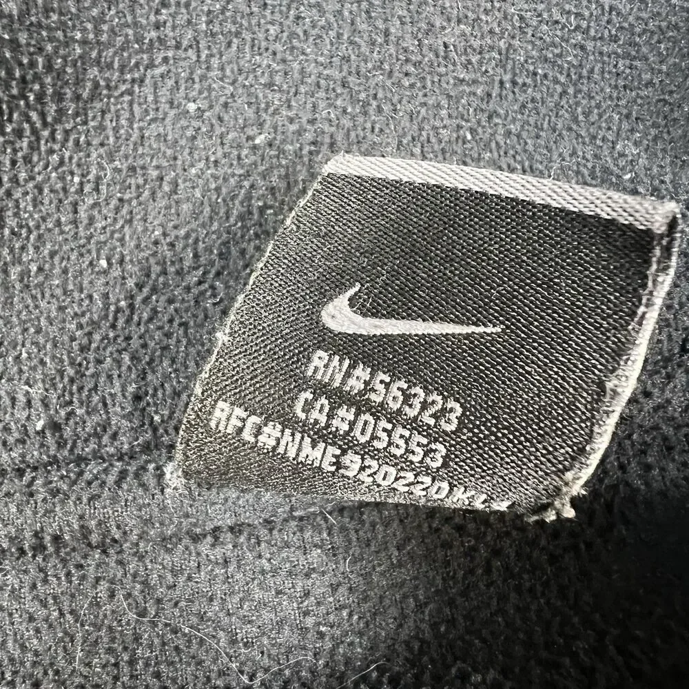 Vintage Nike Jacket Adult XL Black Fleece 1/4 Zip Swoosh Sportswear Athletic y2k